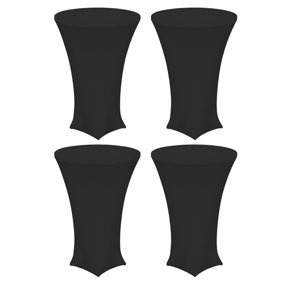 4pcs Round Cocktail Tablecloth 24" x 43", Highboy Spandex Stretch Table Cover